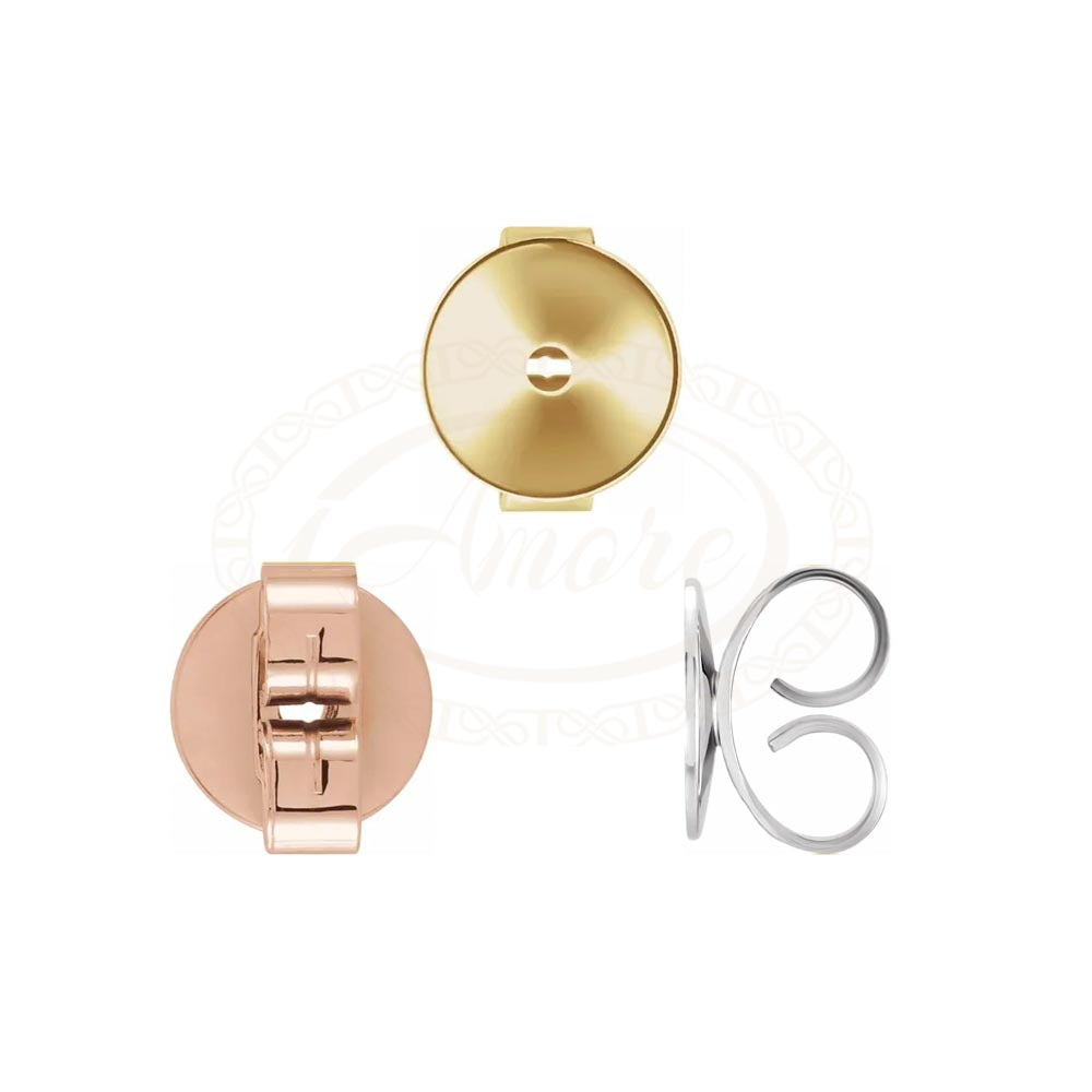 6mm Friction Earring Back Replacement Earring Clutch Backs Nuts