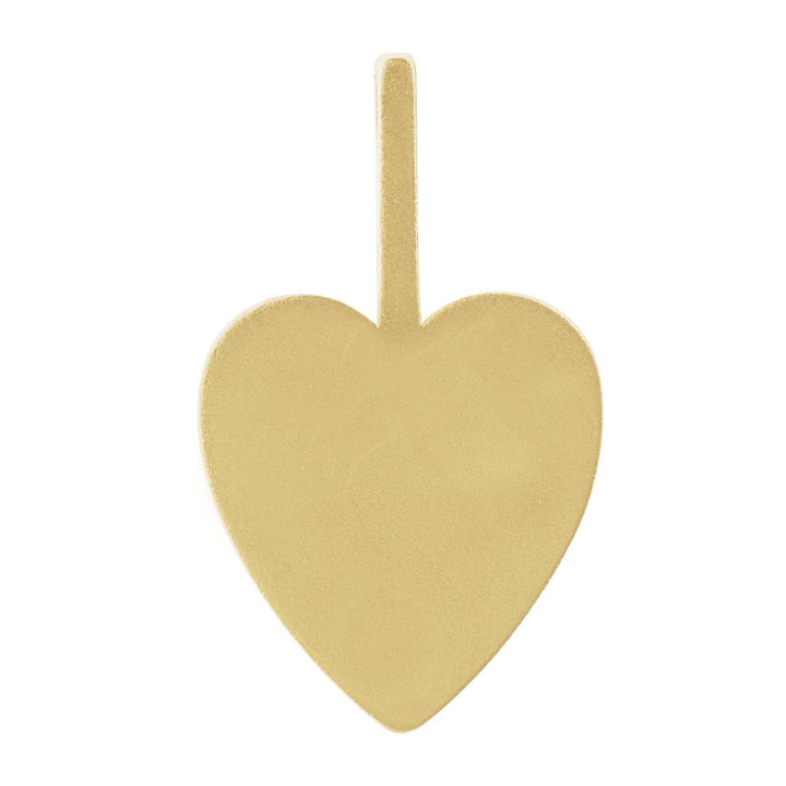 14k gold "Family is Forever" heart-shaped pendant can be customized with message engraving back.