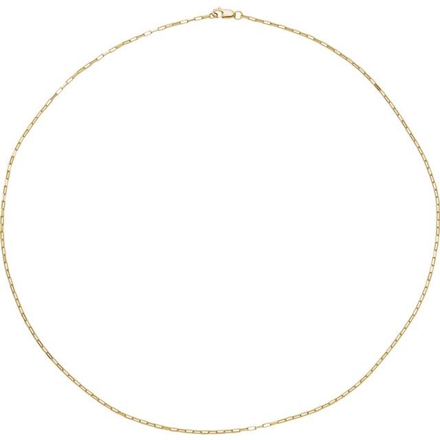 14k gold 1.2mm elongated box chain necklace- 16" 18" 20" 24".