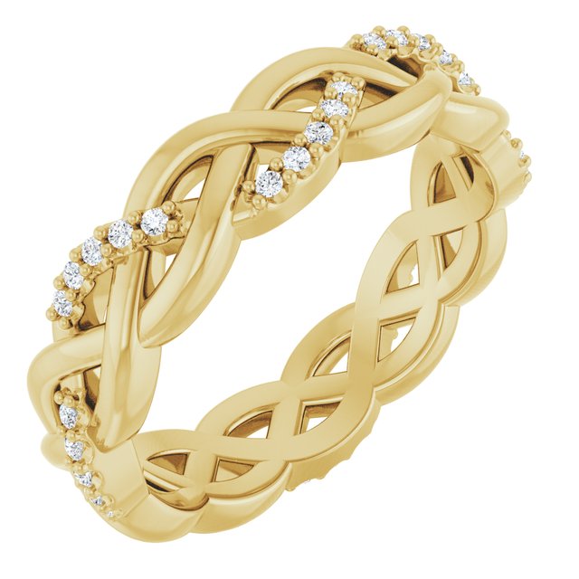 Diamond Twist Eternity Bands Size 4-8