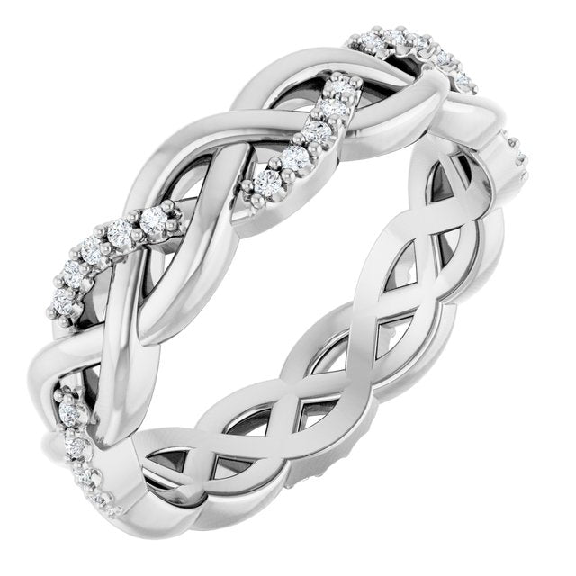Diamond Twist Eternity Bands Size 4-8