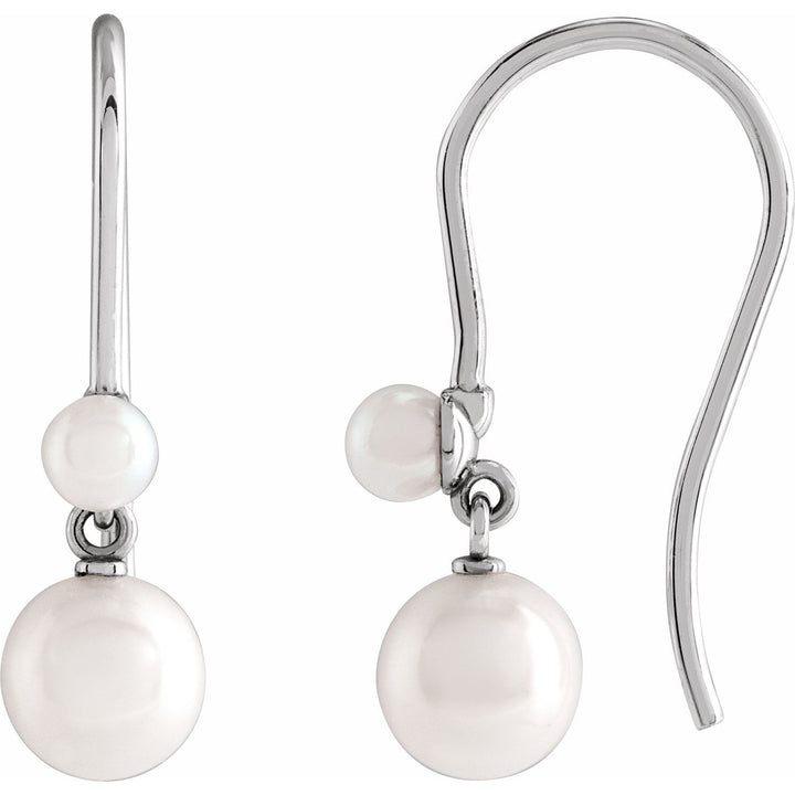 Accented Earring Top for 3 mm Pearl Earring Top