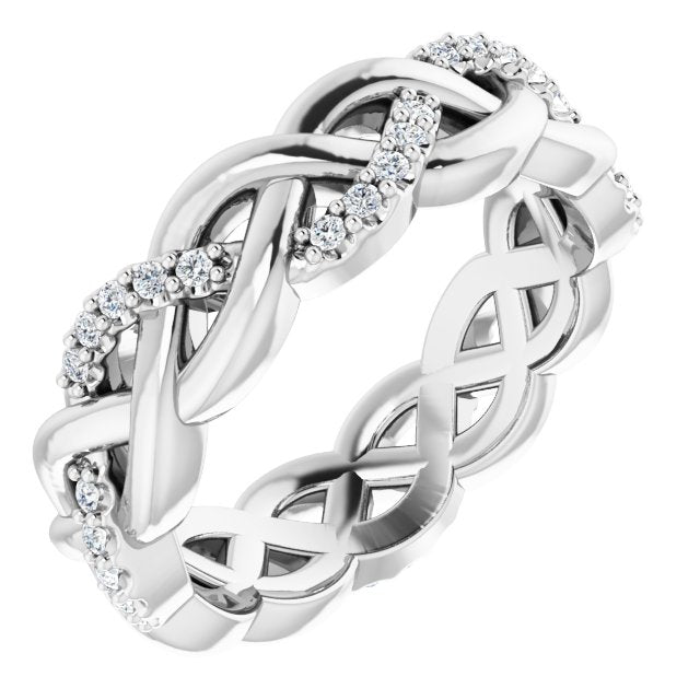 Diamond Twist Eternity Bands Size 4-8