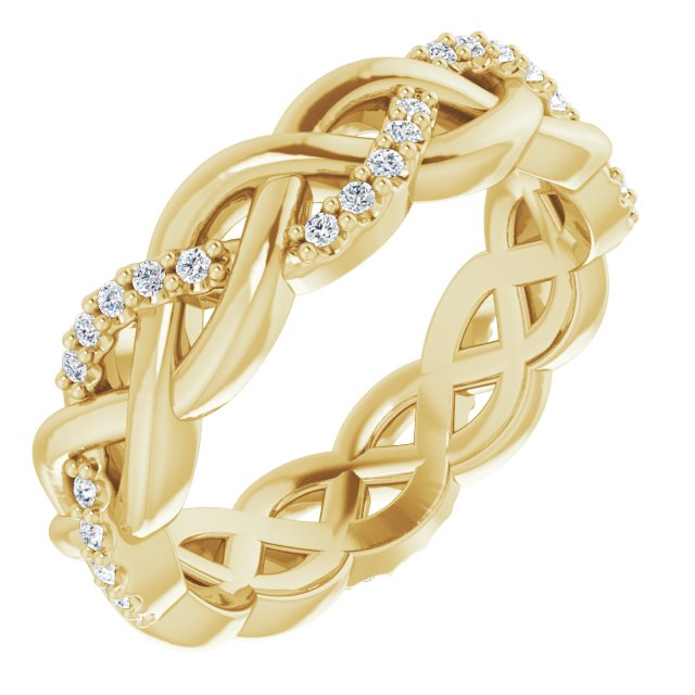 Diamond Twist Eternity Bands Size 4-8