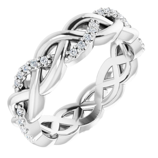 Diamond Twist Eternity Bands Size 4-8