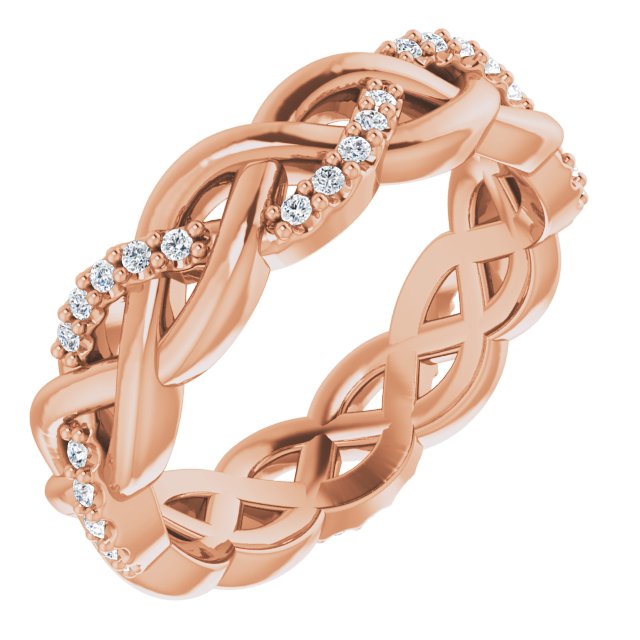 Diamond Twist Eternity Bands Size 4-8