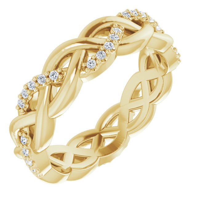Diamond Twist Eternity Bands Size 4-8