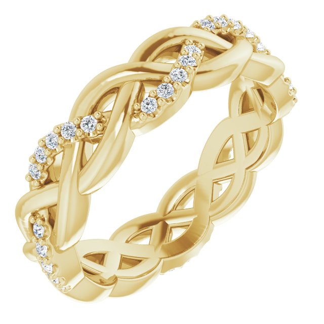 Diamond Twist Eternity Bands Size 4-8