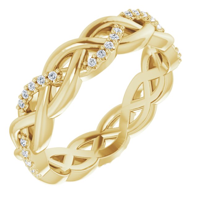 Diamond Twist Eternity Bands Size 4-8