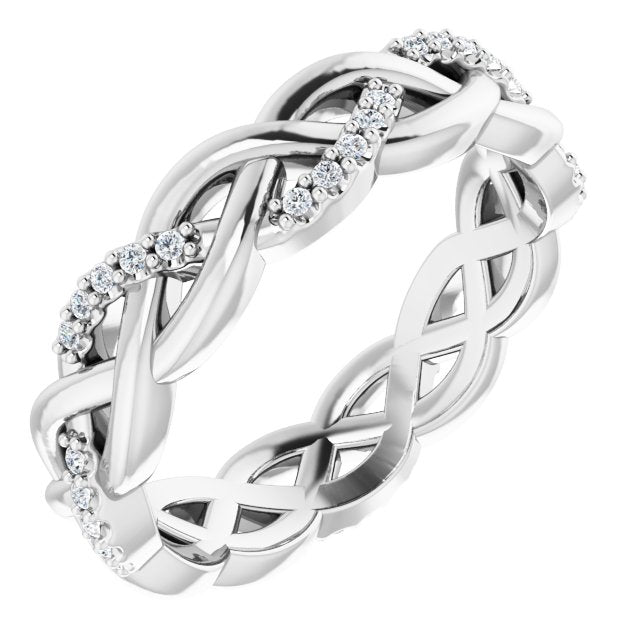 Diamond Twist Eternity Bands Size 4-8