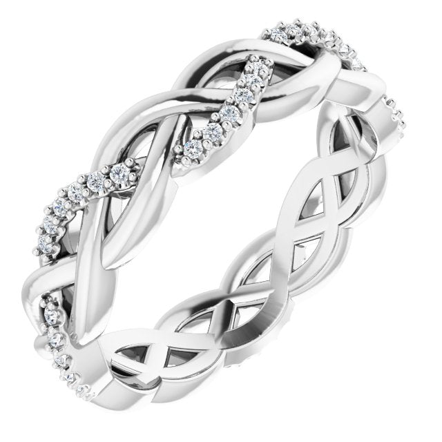 Diamond Twist Eternity Bands Size 4-8