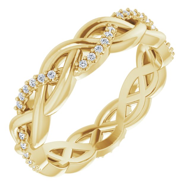 Diamond Twist Eternity Bands Size 4-8
