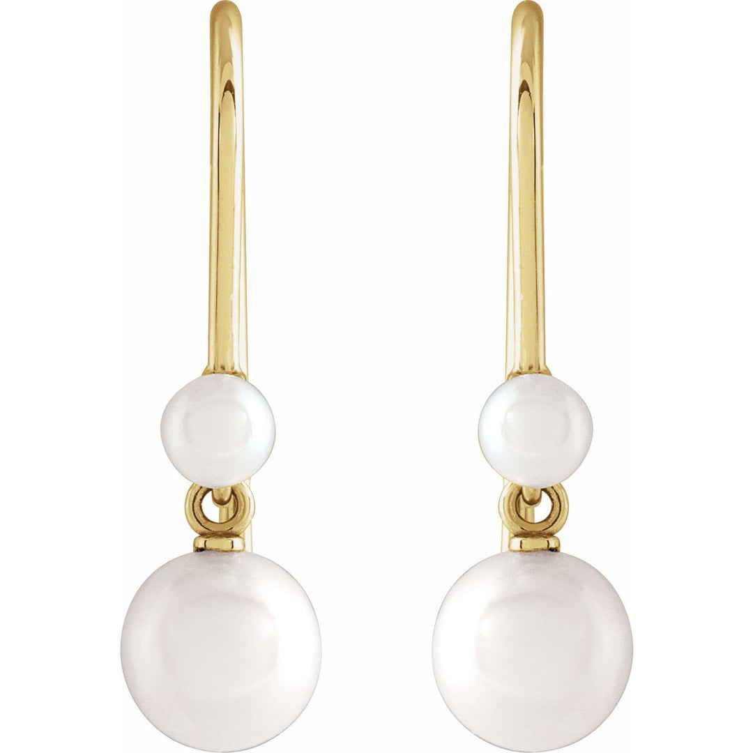 Accented Pearl Dangle Earrings