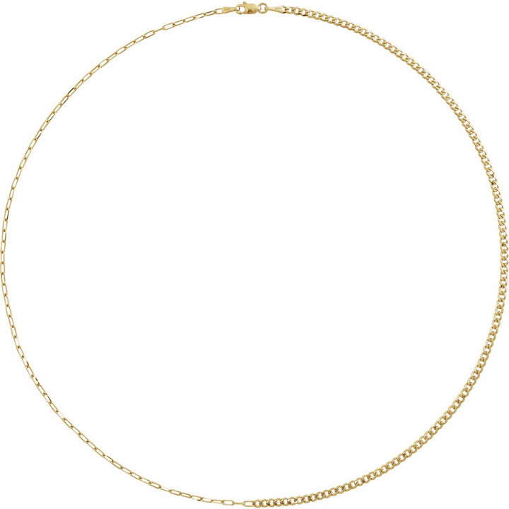 Curb & Paperclip Statement Layering Chain 7" 16" 18" 20"