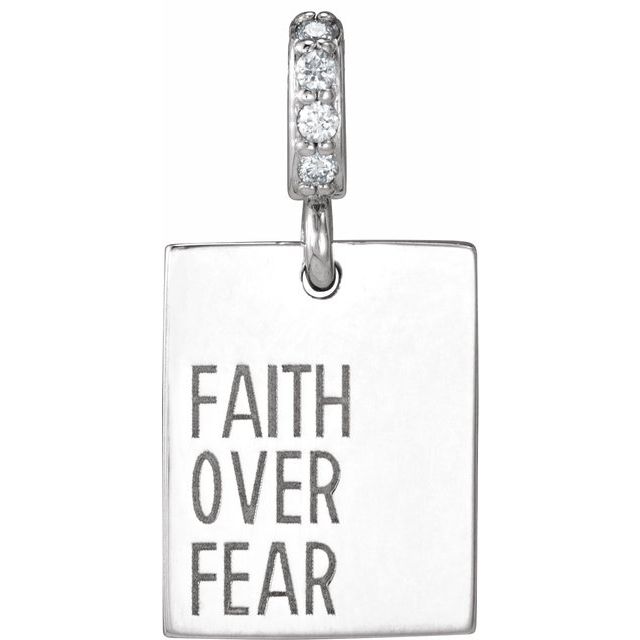 14K Gold Diamond Faith Over Fear