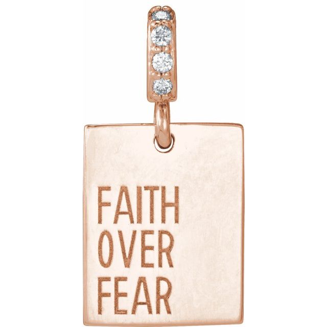 14K Gold Diamond Faith Over Fear