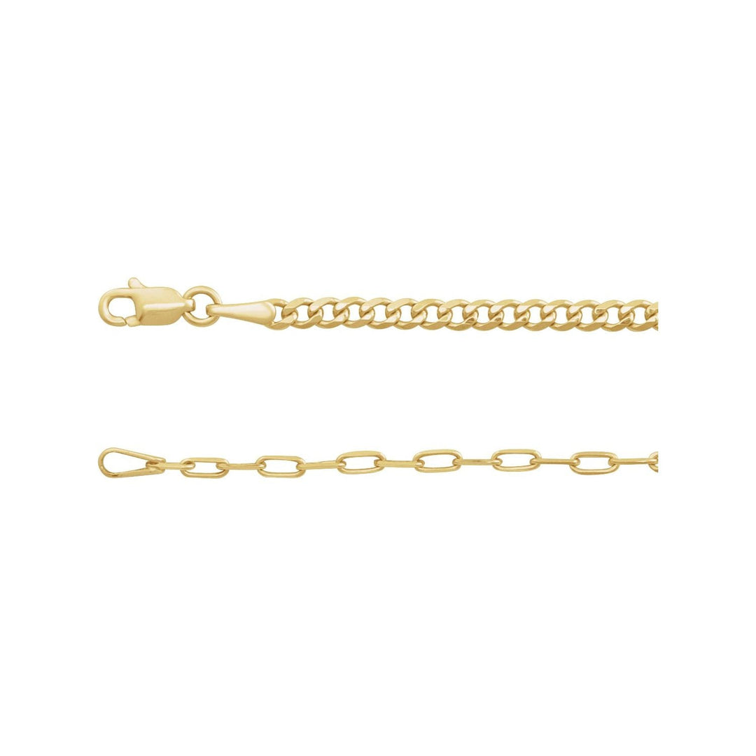 Curb & Paperclip Statement Layering Chain 7" 16" 18" 20"