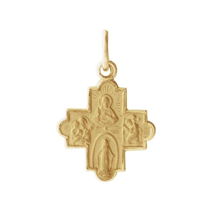 Four-Way Cross Medal Catholicism Spiritual Pendant