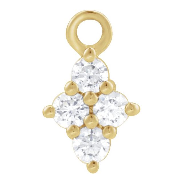 Natural Diamond Cluster Dangle