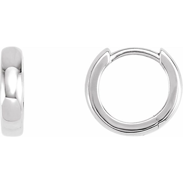 3mm Platinum Hinged Hoop Earrings