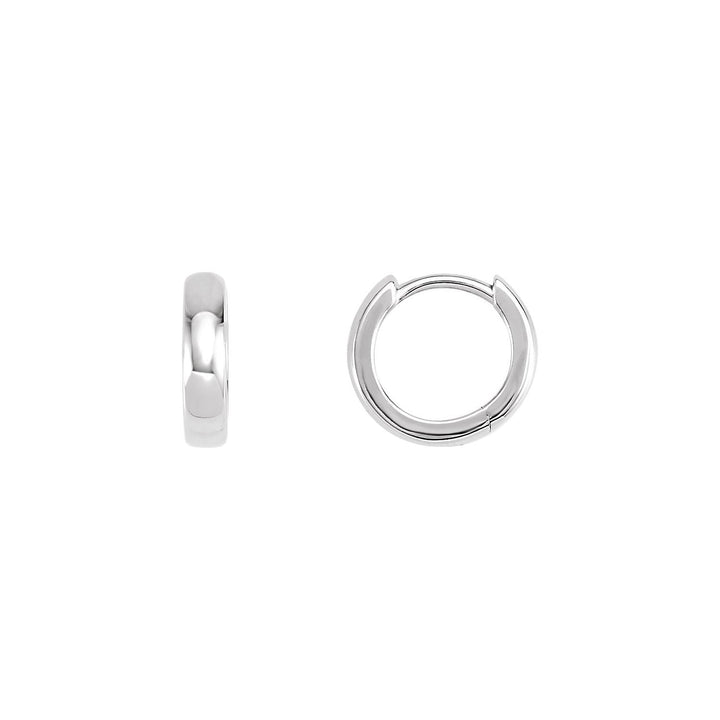 3mm Platinum Hinged Hoop Earrings