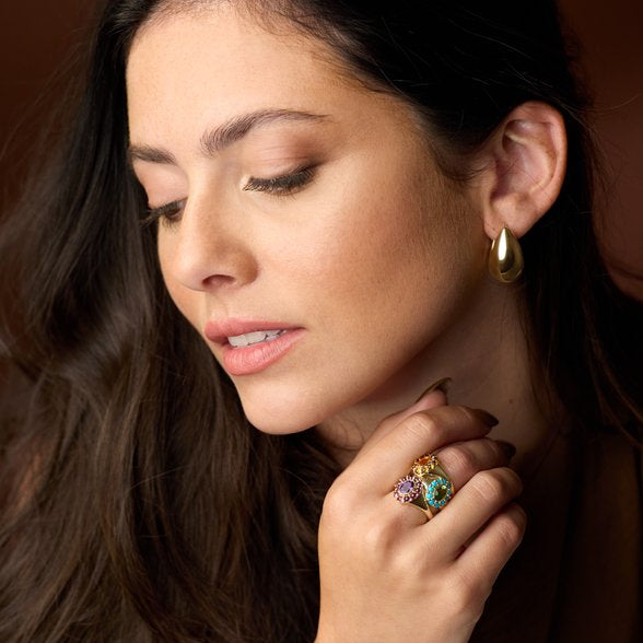 Electroform Tapered 25 mm Hoop Earrings