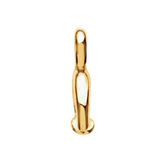 14K Gold Briolette Dangle Mounting Bail for Pendant Charm