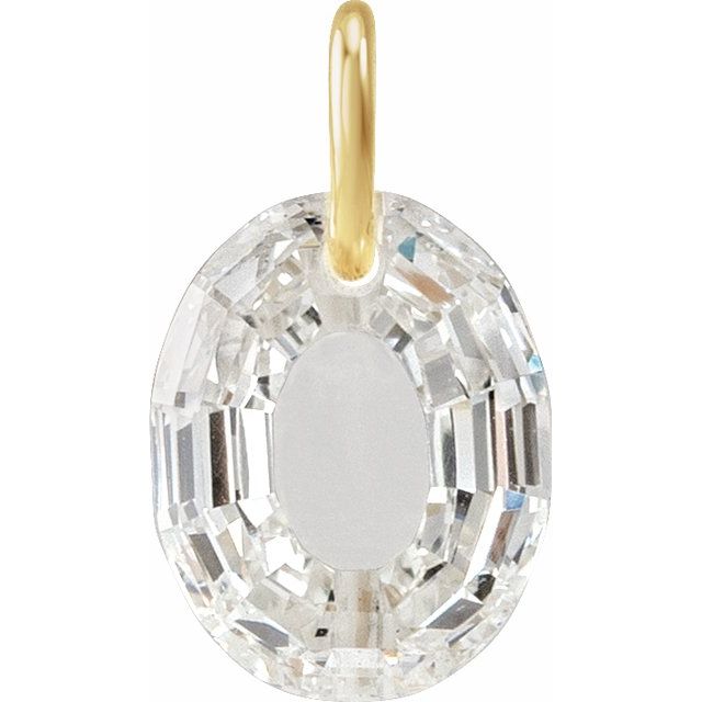 Alphabet Letter Lab-Grown Diamonds Dangle Charm Pendant