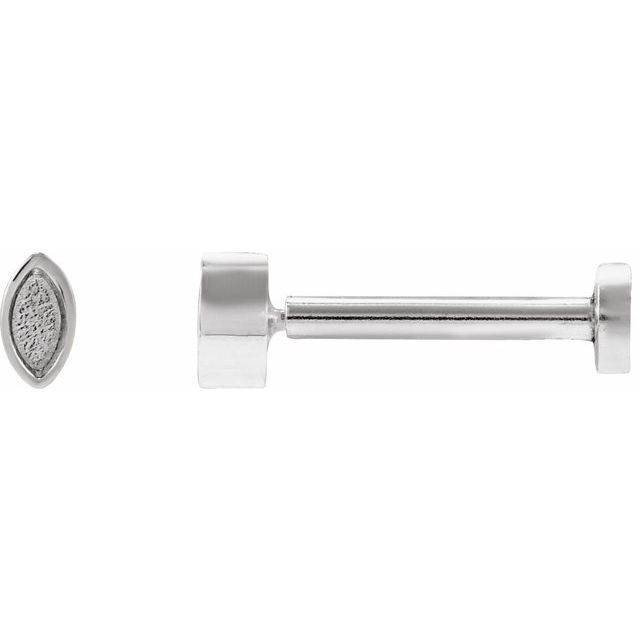 Miniature Marquise Press Fit Back Stud Earring Mounting