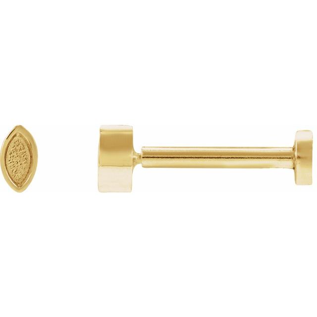 Miniature Marquise Press Fit Back Stud Earring Mounting
