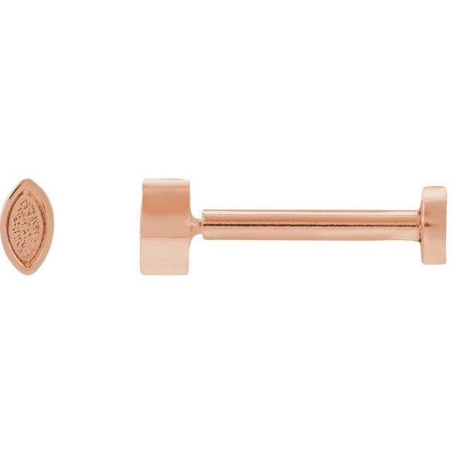 Miniature Marquise Press Fit Back Stud Earring Mounting
