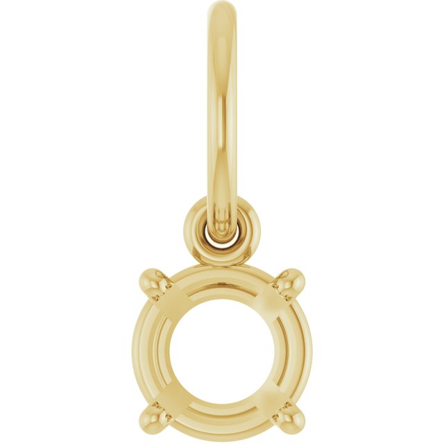 Round 4 Prong Basket Charm/Pendant Mounting Settings