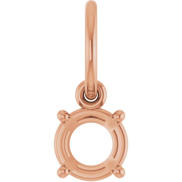 Round 4 Prong Basket Charm/Pendant Mounting Settings