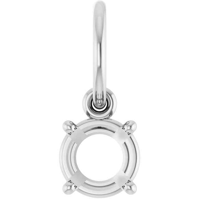 Round 4 Prong Basket Charm/Pendant Mounting Settings