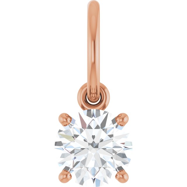 Round 4 Prong Basket Charm/Pendant Mounting Settings