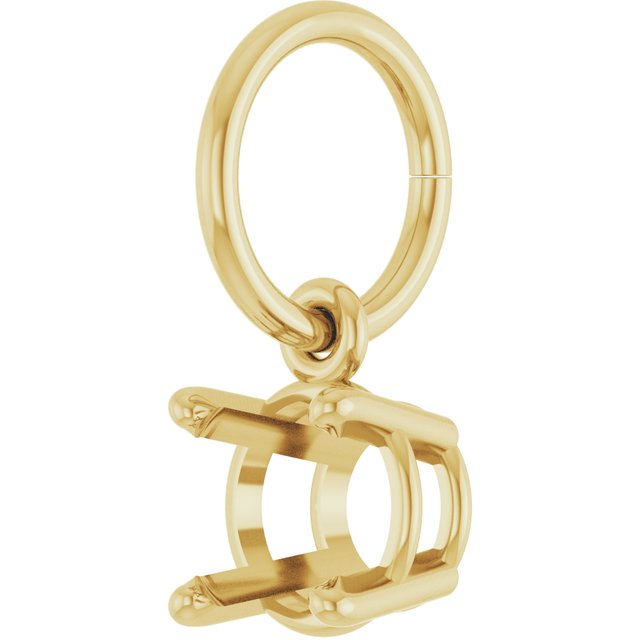 Round 4 Prong Basket Charm/Pendant Mounting Settings