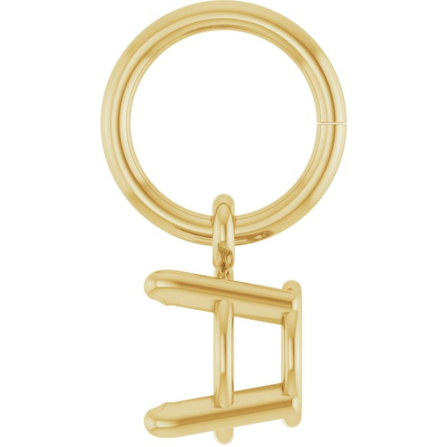 Round 4 Prong Basket Charm/Pendant Mounting Settings