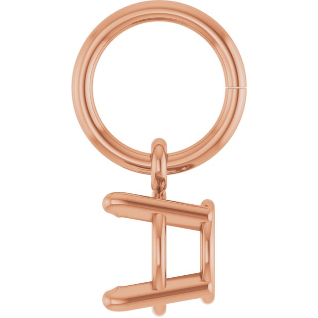 Round 4 Prong Basket Charm/Pendant Mounting Settings