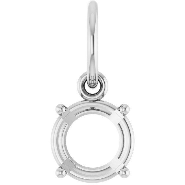 Round 4 Prong Basket Charm/Pendant Mounting Settings