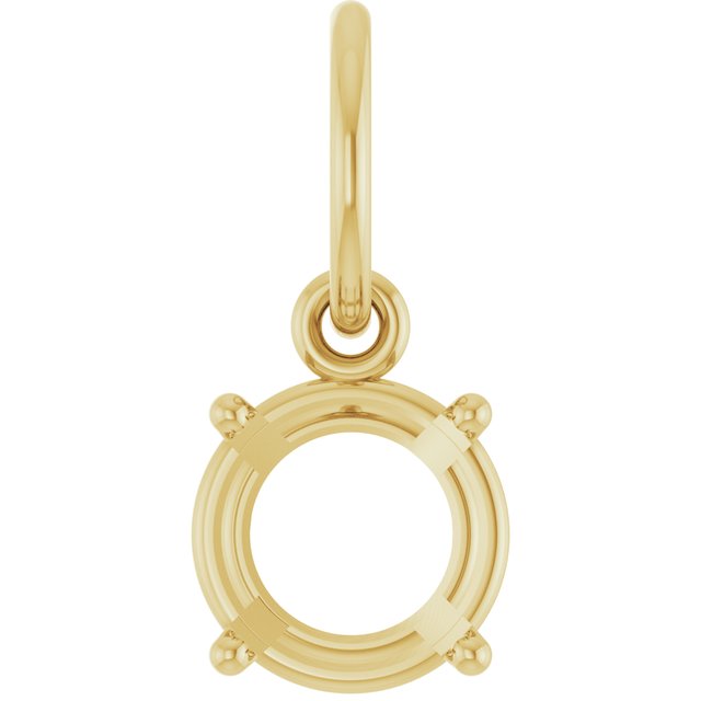 Round 4 Prong Basket Charm/Pendant Mounting Settings