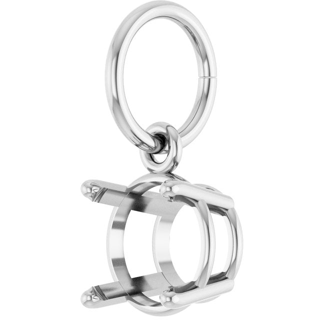 Round 4 Prong Basket Charm/Pendant Mounting Settings