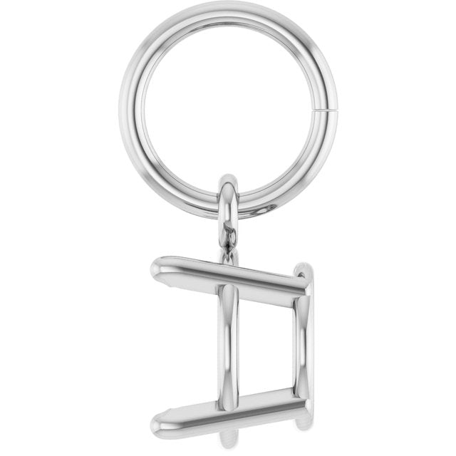 Round 4 Prong Basket Charm/Pendant Mounting Settings