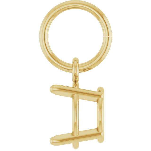 Round 4 Prong Basket Charm/Pendant Mounting Settings