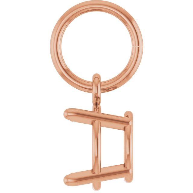 Round 4 Prong Basket Charm/Pendant Mounting Settings