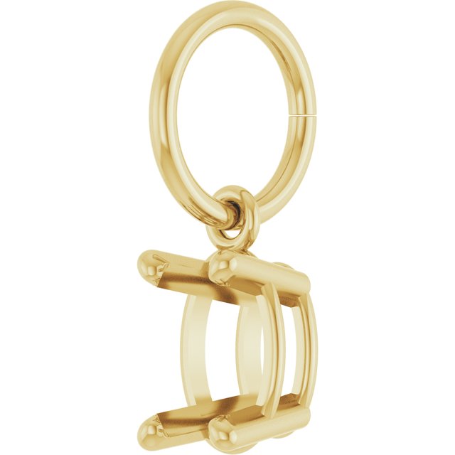 Oval 4 Prong Basket Charm/Pendant Mounting Settings