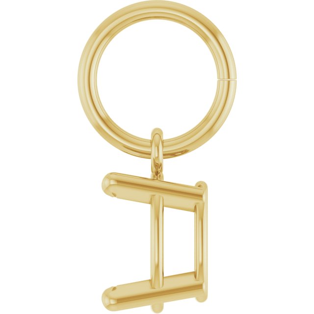 Oval 4 Prong Basket Charm/Pendant Mounting Settings