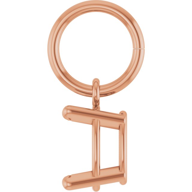 Oval 4 Prong Basket Charm/Pendant Mounting Settings