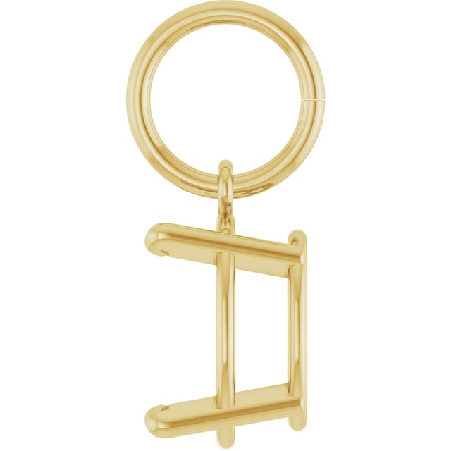 Oval 4 Prong Basket Charm/Pendant Mounting Settings