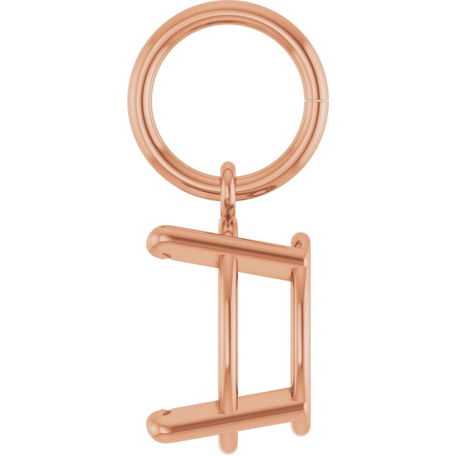 Oval 4 Prong Basket Charm/Pendant Mounting Settings