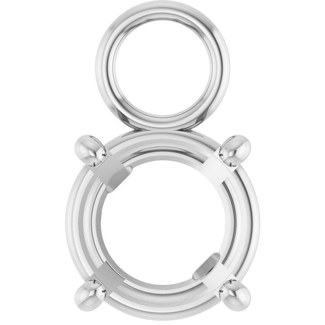 4 Prong Round Basket 3mm Jump Ring Dangle Setting Mountings